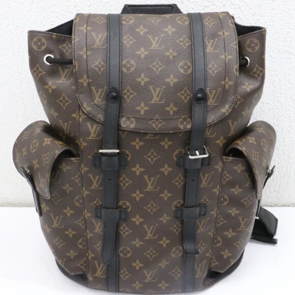 Louis Vuitton Monogram Macassar Christopher PM Backpack Brown Canvas - Picture 1 of 15
